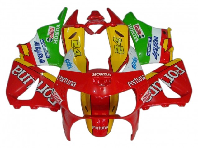 1998-1999 Red Yellow Green White Fortuna Castrol Honda CBR900RR 919 Motorcycle Fairings Canada