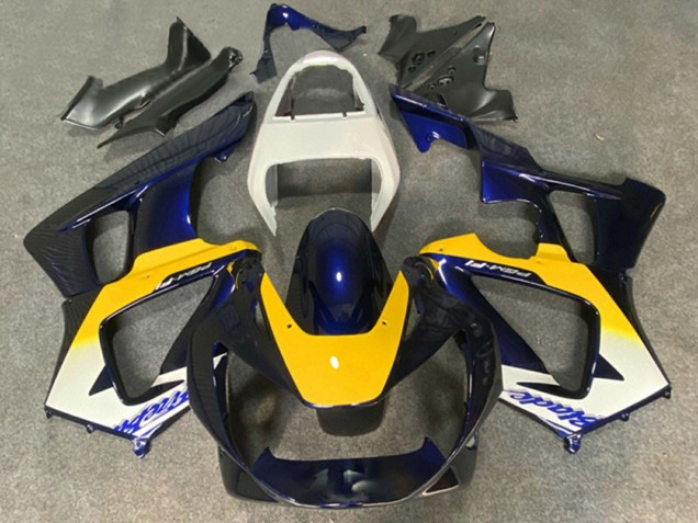 2000-2001 White Yellow Dark Blue Honda CBR900RR 929 Motorcycle Fairings Canada