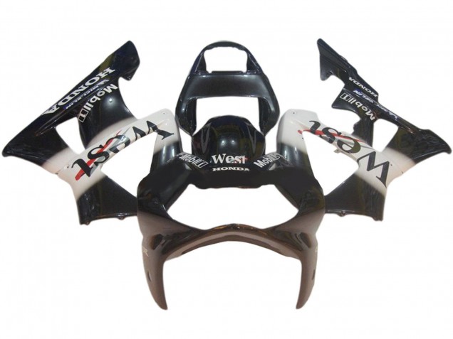 2000-2001 Glossy Black White West Honda CBR900RR 929 Motorcycle Fairings Canada