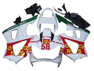 2000-2001 White Red Green Castrol San Carlo Honda CBR900RR 929 Motorcycle Fairings Canada