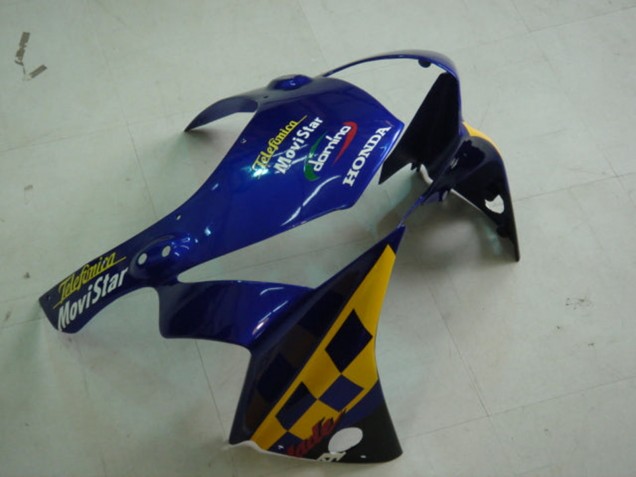 2002-2003 Blue Yellow Glossy Black Telefonica MoviStar Castrol Honda CBR900RR 954 Motorcycle Fairings Canada