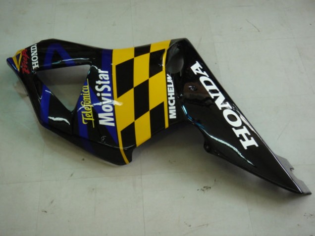 2002-2003 Blue Yellow Glossy Black Telefonica MoviStar Castrol Honda CBR900RR 954 Motorcycle Fairings Canada