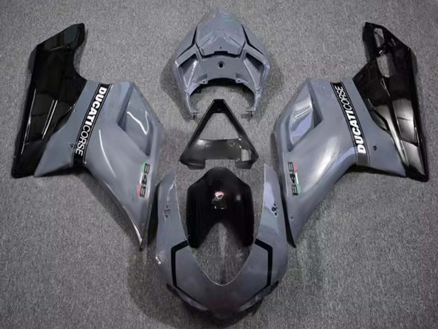 2007-2014 Grey Glossy Black Corse Ducati 848 Motorcycle Fairings Canada