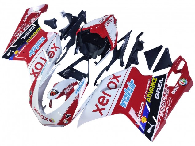 2007-2014 White Red Glossy Black Valsir Xerox Ducati 848/1098/1198 Motorcycle Fairings Canada