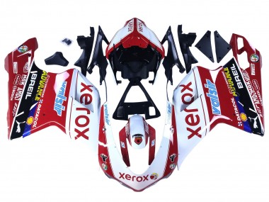 2007-2014 White Red Glossy Black Valsir Xerox Ducati 848/1098/1198 Motorcycle Fairings Canada