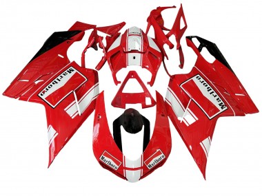 2007-2014 White Red Glossy Black Marlboro Ducati 848/1098/1198 Motorcycle Fairings Canada