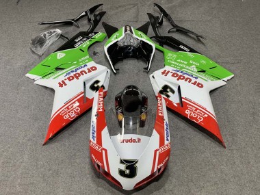 2007-2014 White Red Green Valsir 3 Ducati 848/1098/1198 Motorcycle Fairings Canada