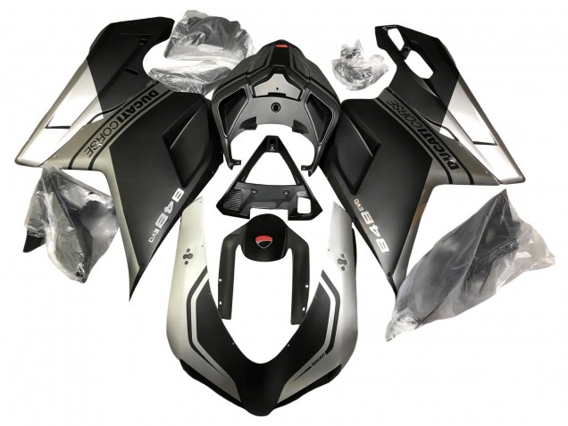 2007-2014 Silver Matte Black Ducati 848 Motorcycle Fairings Canada
