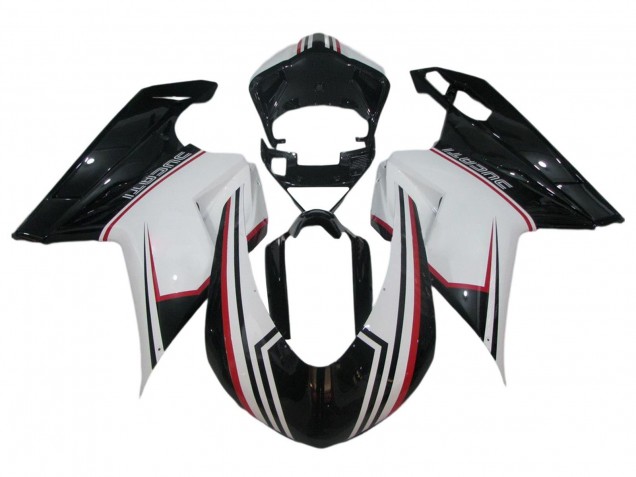 2007-2014 White Red Glossy Black Ducati 848/1098/1198 Bike Fairings Canada