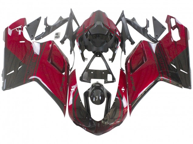 2007-2014 Red Glossy Black Ducati 848 Motorcycle Fairing Canada