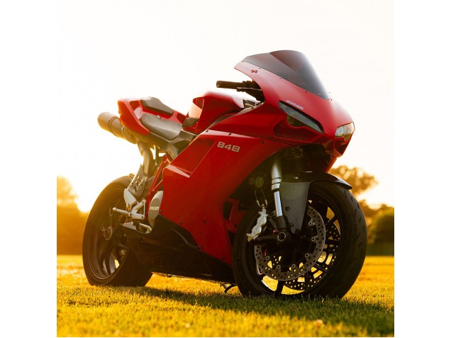 2007-2014 Red Glossy Black Ducati 848 Motorcycle Fairings Canada
