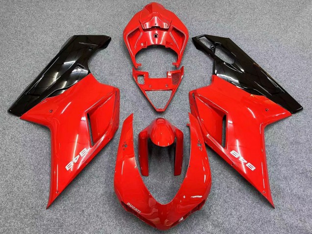 2007-2014 Red Glossy Black Ducati 848 Motorcycle Fairings Canada