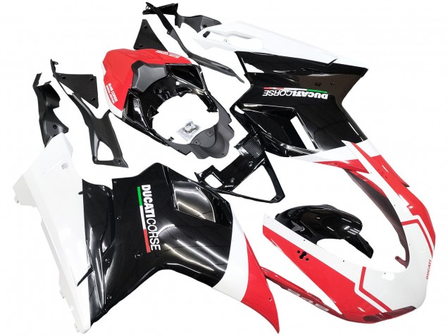 2007-2014 White Red Glossy Black Ducati 848/1098/1198 Motorcycle Fairings Canada
