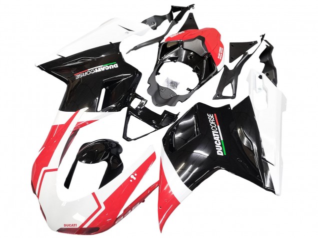 2007-2014 White Red Glossy Black Ducati 848/1098/1198 Motorcycle Fairings Canada