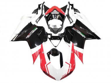 2007-2014 White Red Glossy Black Ducati 848/1098/1198 Motorcycle Fairings Canada