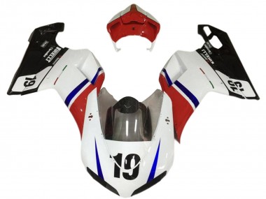 2007-2014 White Red Blue Glossy Black 19 Ducati 848/1098/1198 Motorcycle Fairings Canada