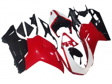 2007-2014 White Red Glossy Black Ducati 1098 Motorcycle Fairings Canada