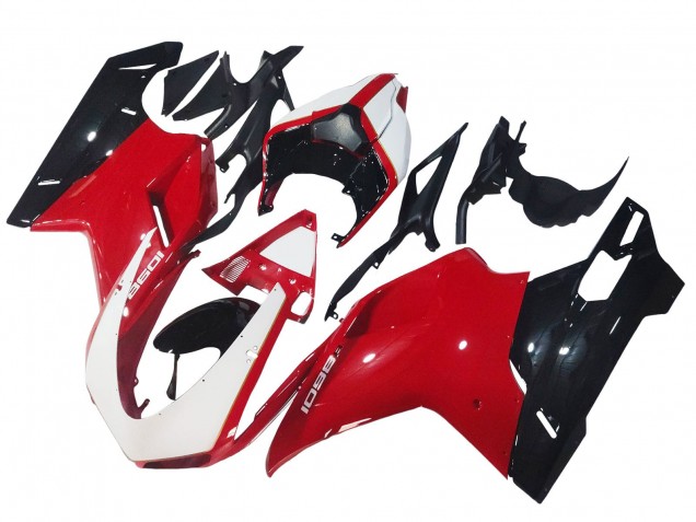 2007-2014 White Red Glossy Black Ducati 1098 Motorcycle Fairings Canada