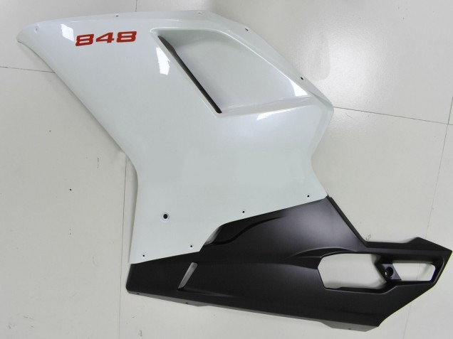 2007-2014 White Matte Black Ducati 848 Motorcycle Fairings Canada