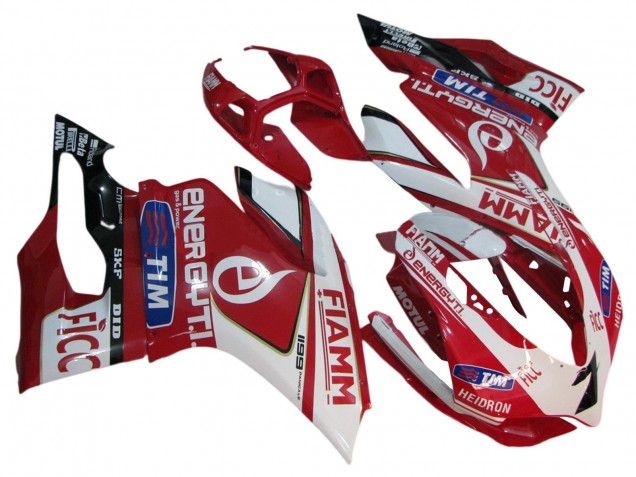 2011-2014 White Red Glossy Black Fiamm 7 Ducati 1199 Motorcycle Fairings Canada