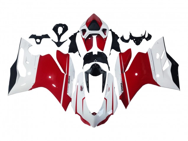 2011-2014 White Red Glossy Black Ducati 1199 Motorcycle Fairings Canada