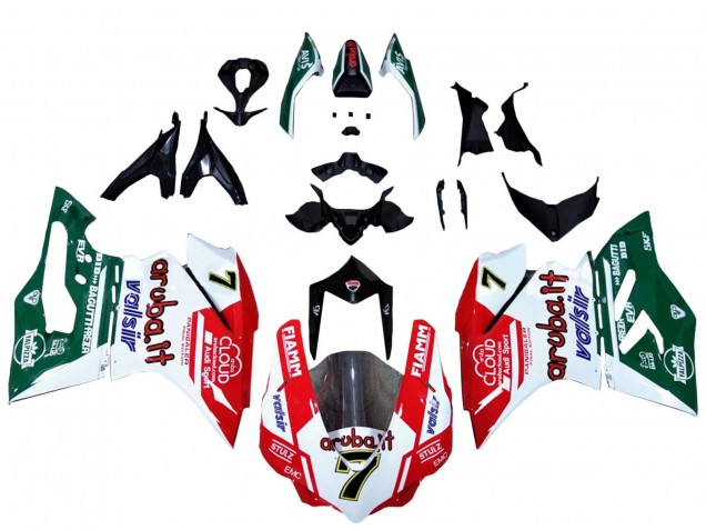 2015-2020 White Red Green Valsir Fiamm 7 Ducati 959/1299 Motorcycle Fairings Canada