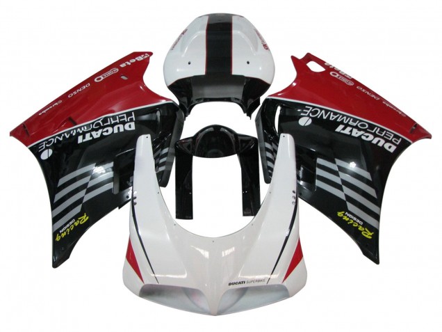 1993-2005 White Red Glossy Black Racing Performance Ducati 748/916/996/998 Motorcycle Fairings Canada