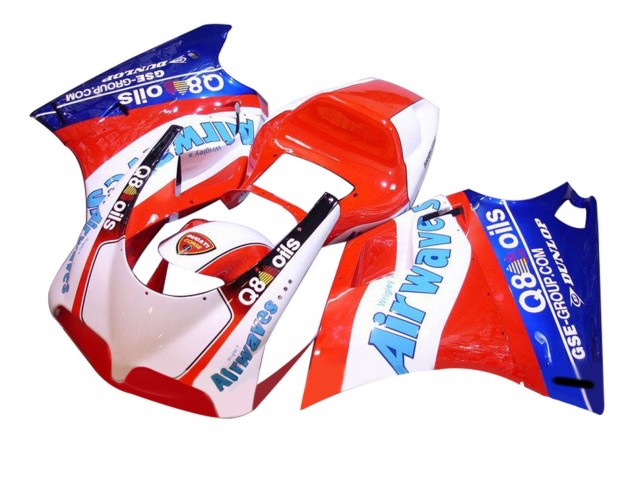 1993-2005 White Red Blue Air Waves Ducati 748/916/996/998 Motorcycle Fairings Canada
