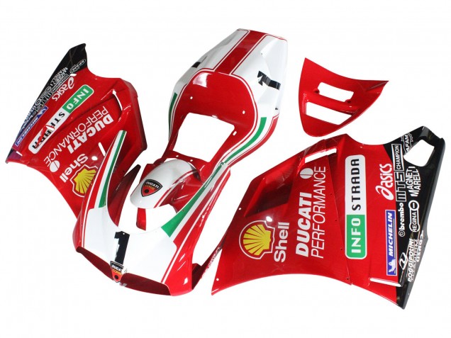 1993-2005 White Red Yellow Green Glossy Black Performance Ducati 748/916/996/998 Motorcycle Fairings Canada