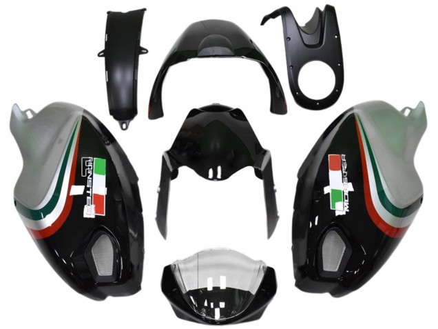2008-2012 Glossy Black Silver Red Green Ducati Monster 696 796 1100 1100S Motorcycle Fairings Canada