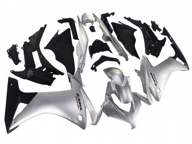 2013-2015 Silver Glossy Black Honda CBR500R Motorcycle Fairing Canada