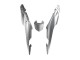 2013-2015 Silver Glossy Black Honda CBR500R Motorcycle Fairing Canada