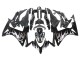 2013-2015 Glossy Black Silver Flame Honda CBR500R Motorcycle Fairings Canada