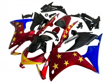 2013-2015 Red Blue Yellow Star Honda CBR500R Motorcycle Fairings Canada