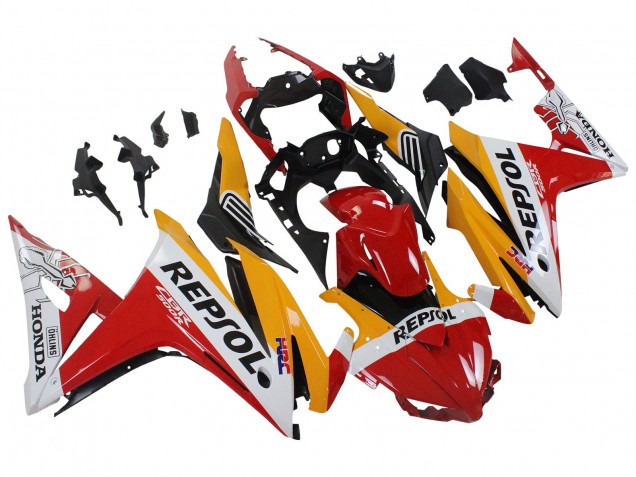 2016-2018 Yellow White Red Repsol HRC Honda CBR500R Motorcycle Fairings Canada