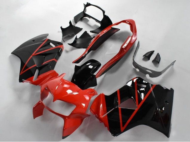 1998-2001 Red Glossy Black Stripe Honda VFR 800 Motorcycle Fairings Canada