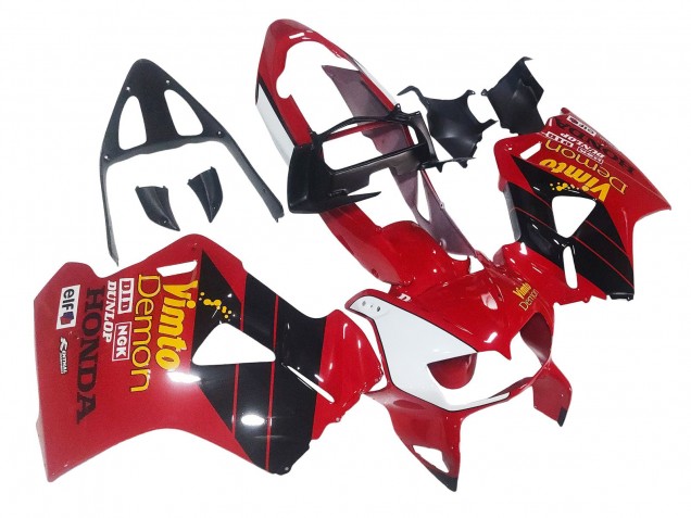 1998-2001 Red White Glossy Black Vimto Honda VFR 800 Motorcycle Fairings Canada