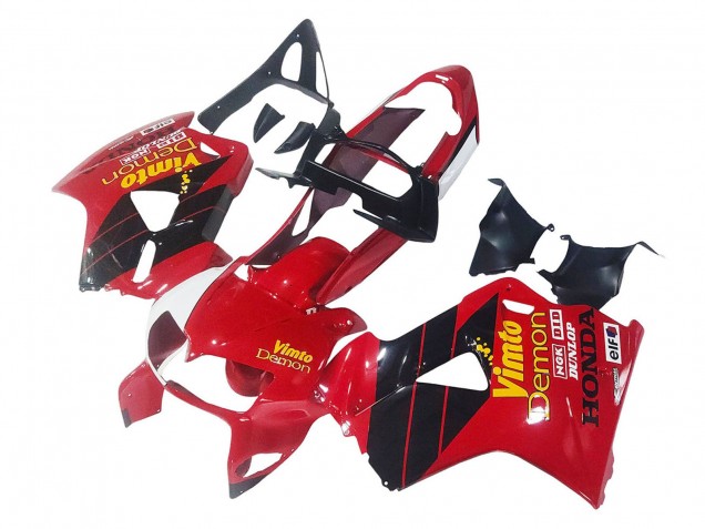 1998-2001 Red White Glossy Black Vimto Honda VFR 800 Motorcycle Fairings Canada