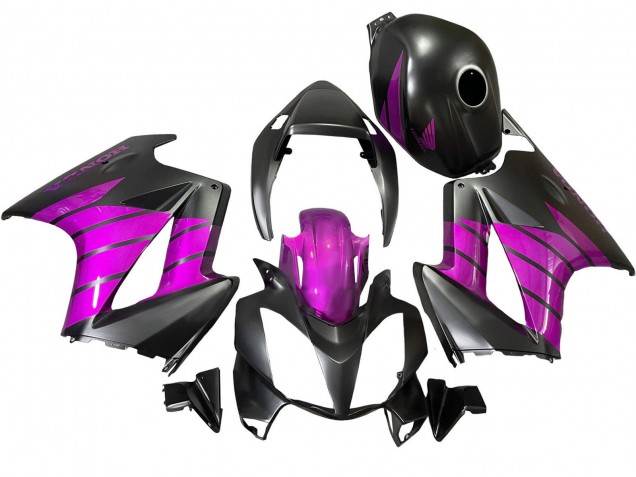 2002-2013 Purple Matte Black Honda VFR 800 Motorcycle Fairings Canada