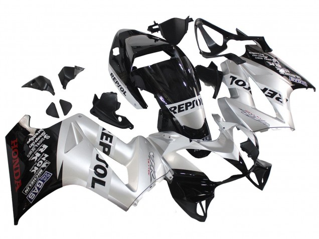 2002-2013 Silver Glossy Black Repsol Honda VFR 800 Motorcycle Fairings Canada