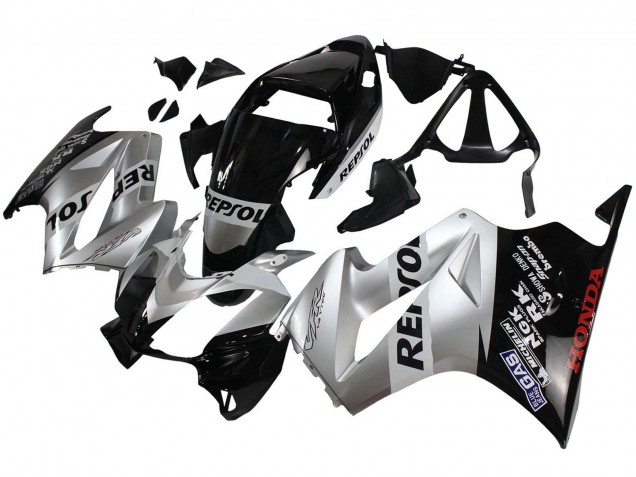 2002-2013 Silver Glossy Black Repsol Honda VFR 800 Motorcycle Fairings Canada