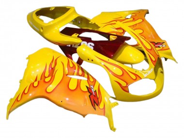 1998-2003 Yellow with Red Flame Suzuki TL1000R Motorcycle Fairings Canada