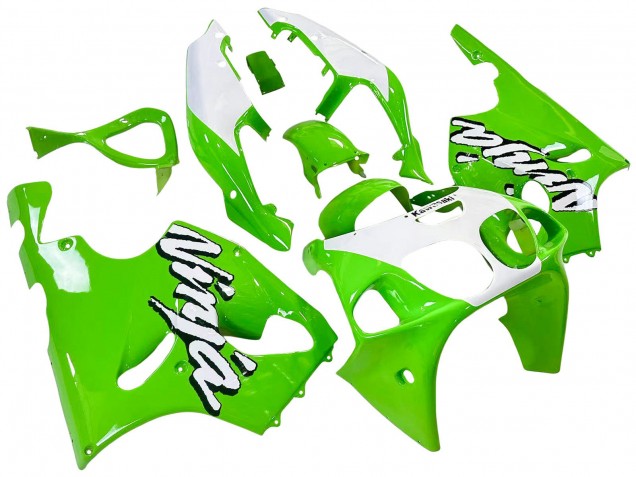1996-2003 White Green Kawasaki ZX7R Motorcycle Fairings Canada