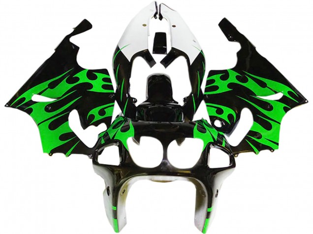 1996-2003 Green Glossy Black White Kawasaki ZX7R Motorcycle Fairings Canada