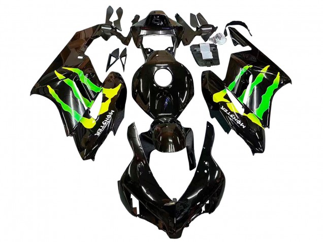 2004-2005 Glossy Black Yellow Green Monster Honda CBR1000RR Motorcycle Fairings Canada