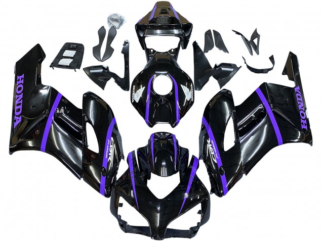 2004-2005 Glossy Black Purple Stripe Honda CBR1000RR Motorcycle Fairings Canada