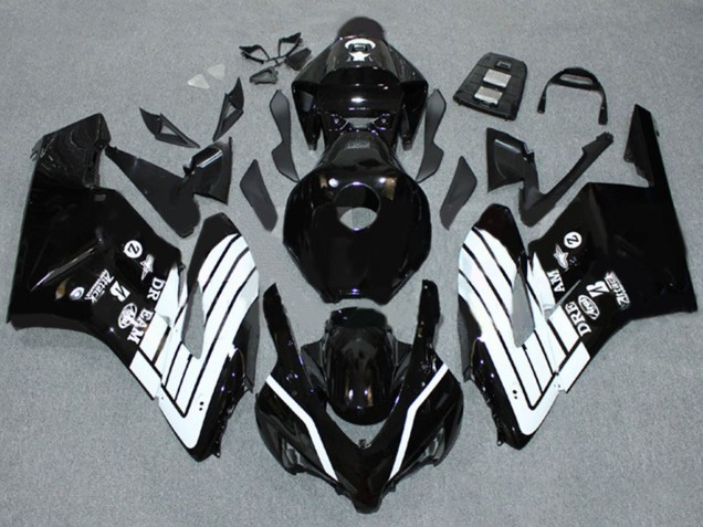 2004-2005 Glossy Black White Honda CBR1000RR Motorcycle Fairings Canada