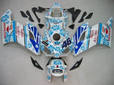 2004-2005 White Blue Snow Nastro Azzurro 46 Honda CBR1000RR Motorcycle Fairings Canada