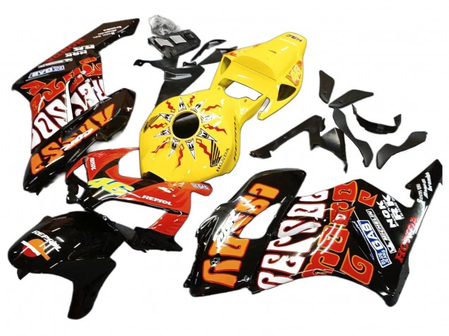 2004-2005 Yellow Orange Glossy Black Repsol Rossi 46 Honda CBR1000RR Motorcycle Fairings Canada