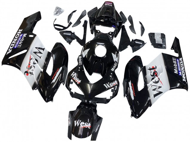 2004-2005 Glossy Black White West Honda CBR1000RR Motorcycle Fairings Canada